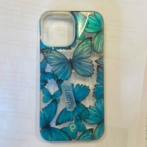 Loopy Case Blue Butterfly iPhone Case 13
